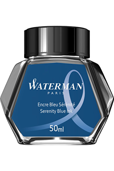 Waterman Flacon de cerneală Serenity Blue, lavabil, Waterman, S0110720