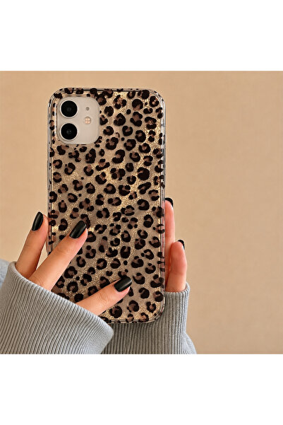 EDELFU iPhone 11 UYUMLU - Aura Leopar (Kahverengi), (içten Baskılı), Desenli ...