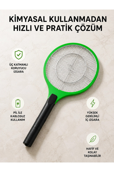 Epilons جهاز صاعق للحشرات إلكتروني محمول - شبكة آمنة بثلاث طبقات وحماية خالية...