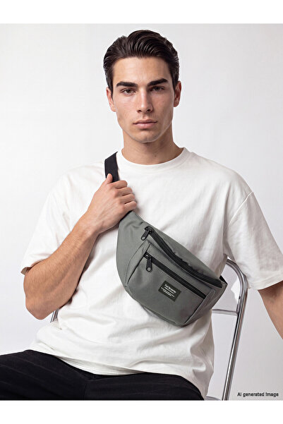 LC Waikiki Trendlucky Double Zippered Men's Waist Bag with Difference in Design