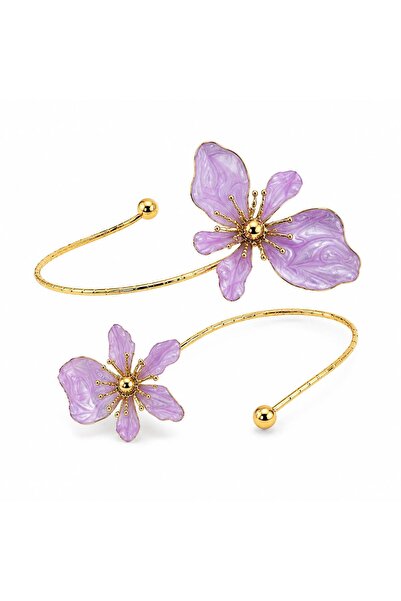 perry accessories سوار بازو بتصميم خاص من المينا الأرجواني من AZURE BLOOM مع تفاصيل ذهبية