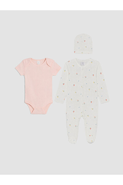 LC Waikiki Trendlucky Printed Baby Girl Hospital Discharge Set with Differenc...