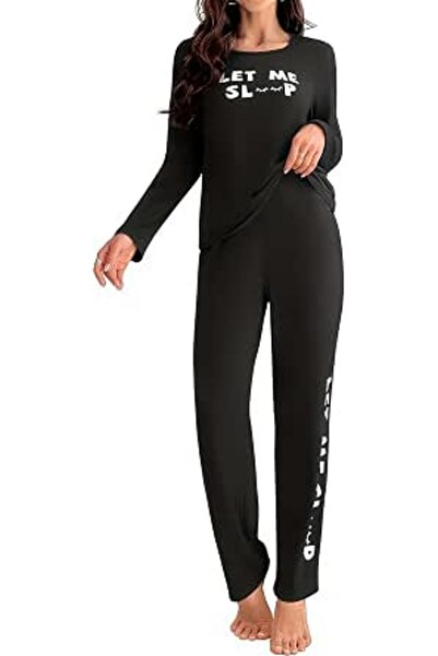 womenswork Womens Winter Long Sleeve Pajamas Fall Loungewear Soft Comfy Pjs T...