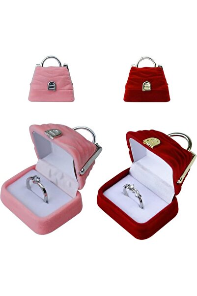 TERRIFI 2 Pcs 2 Inch Handbag Ring Boxes, Portable Jewelry Organizer for Rings...