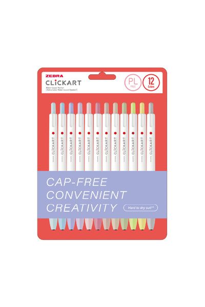 Zebra ClickArt Market Pen 0.6mm 12 Renk Tükenmez Kalem Seti