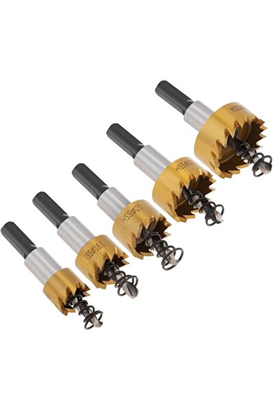 STARSTAR Hole saw 5pc HSS 16-30mm TiN for stainless/aluminum/wood.