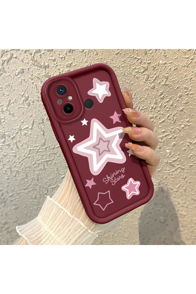 CHICASELUX حافظة Redmi 12C المتوافقة مع تصميم Fashion Bright Star، مقاومة للخدوش