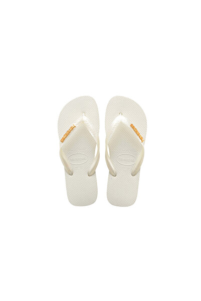 Havaianas ΛΟΓΟΤΥΠΟ ΜΕΤΑΛΛΙΚΑ ΣΑΝΔΑΛΙΑ ΛΕΥΚΑ 35-36