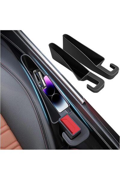 TERRIFI Car Seat Gap Filler Organizer, 2 Pack Side Storage Box for Phone, Key...