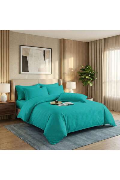 TextiLici Polycotton damask Duvet Cover Set , TextiLici®, 6 pieces, Stretchy ...
