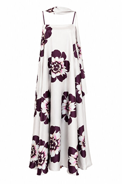 HAZELANNA Floral Strap Dress with Shawl Detail