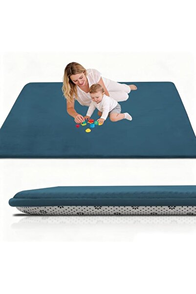 GENERAL Large Nursery Carpets 160 x 200 cm Brown Memory Foam Play Mat for Bab...