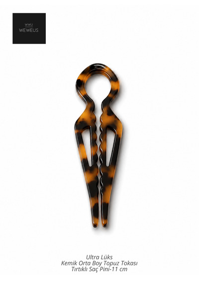 Weweus Leopard Premium Bone Bun Hair Clip-Hairpin 11 cm