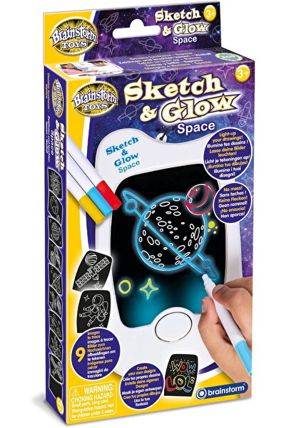 Brainstorm Mini LED kreslicí tabulka - Kosmická vesmírná brainstormingová tab...