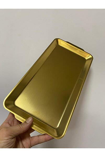 elif aksesuar Gold Metal Presentation Tray Coffee Presentation Medium Present...