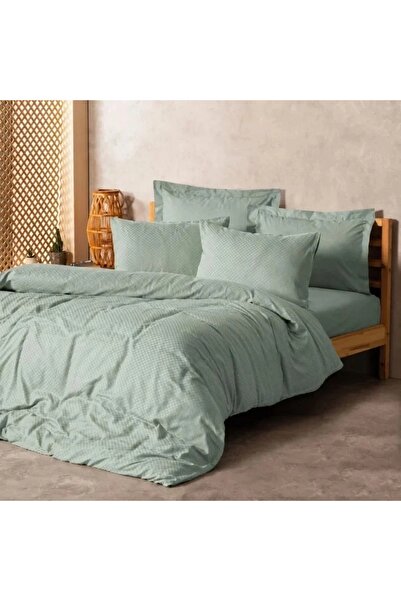 OEM Duvet cover set + pillowcase, cotton, 135x200 cm + 80x80 cm, green