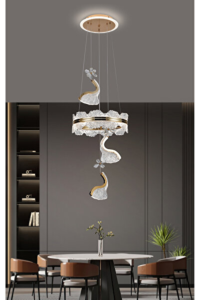 Apliqa LILIANA 3'LÜ GOLD LED AVİZE