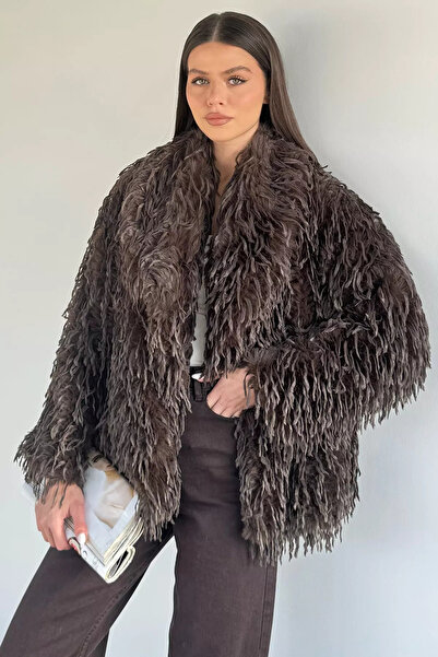 Aryena Brown Women's Lined Tassel Coat (Available in Sizes S-M-L-Xl)