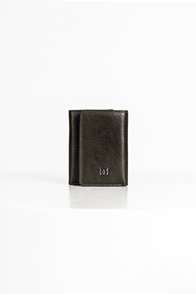 BAYDERİ Ceska Leather Wallet Khaki Green