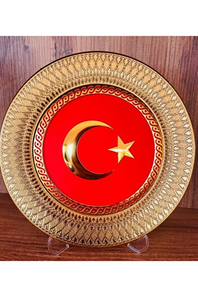 mykhediyevesanatatölyesi Gurur Dolu Dokunuş 21 cm Türk Bayrağı Motifli Dekora...