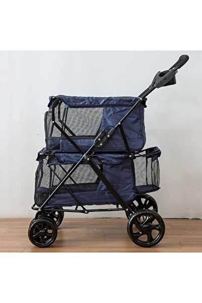 GENERAL Dog Strollers Cat Stroller Baby 4 Carriage Pet Folding Wheels(Pink) |...