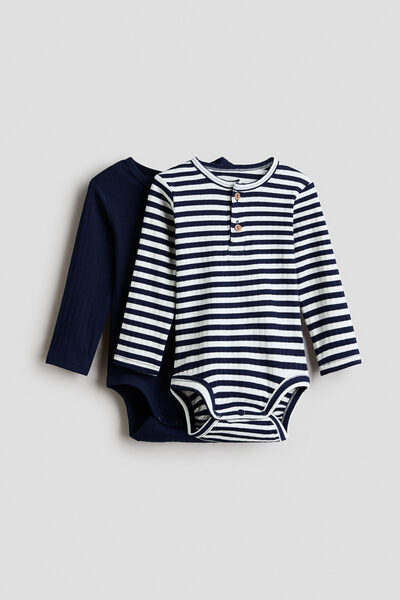 H&M 2'li Henley Tarzında Body