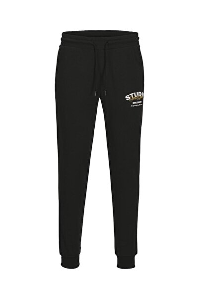 Jack & Jones Παντελόνι φόρμας ανδρικό φούτερ "Yuki" μαύρο
