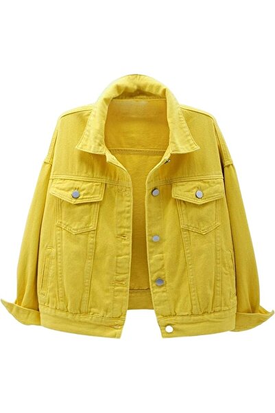 Generic Women's Denim Jacket Button Up Long Sleeve Jean Trucker Coat | Candy ...