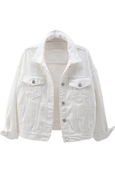 Generic Women's Denim Jacket Button Up Long Sleeve Jean Trucker Coat | Candy ...