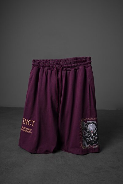 Slatra Men's Mürdüm Instinct Embroidered Above-Knee Shorts