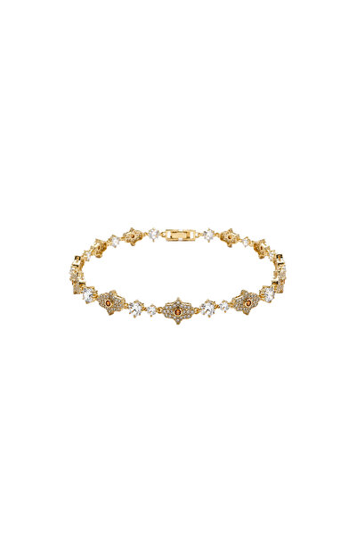 Charmist Jewel Garden Collection Çelik Altın Kaplama Hamsa Renkli Zirkon Bile...