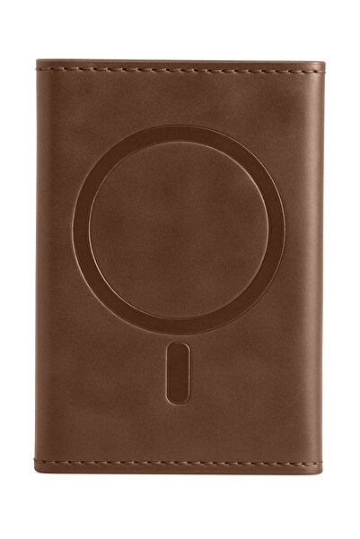 TakÇalıştır Magsafe Theme Leather Card Holder - Taba