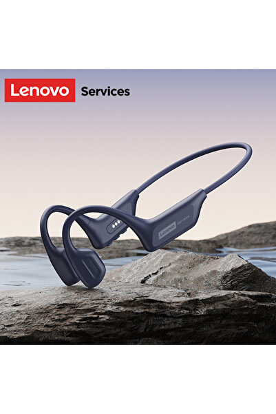 LENOVO Navy Blue S106 True Bone Conduction Headset Bluetooth 6.0 IPX8 Waterpr...