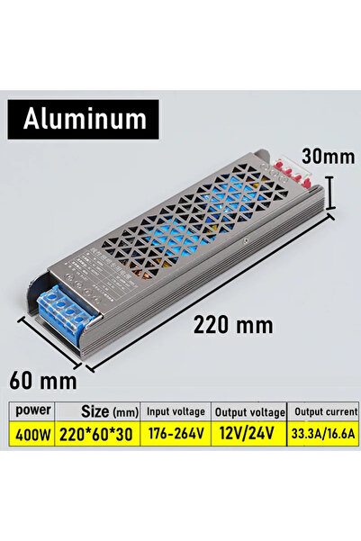 Choice5 محول طاقة LED بقوة 400 واط يعمل بجهد 12 فولت و24 فولت، محول من التيار...
