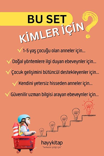 hayykitap Çocuk Gelişimi ve Anne Rehberi Seti (4 Kitap) Çocuk Rehberi - Çocuklarda Doğal Tedavi Yöntemleri - 1-5 Yaş Çocuğun Gelişimi-Beslenmesi ve Oyunları - Uzman Değil Annesin