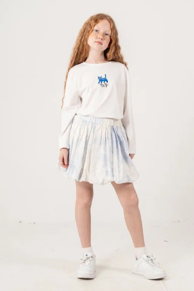 GİYİCEM TEKSTİL Girl's Tie-Dye Pattern Balloon Skirt City Style 2612