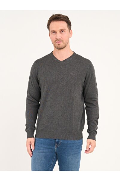 Lee Cooper - Pulover barbat cu maneca lunga de culoare uniforma
