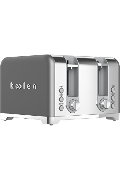 Koolen Limited Line 4-Slice Stainless Steel Toaster, 1860W, Grey Matte Finish