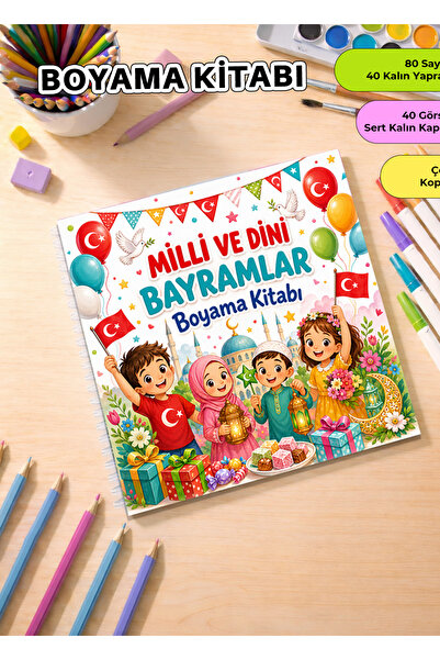 metafortoys Milli Ve Dini Bayramlar Boyama Kitabı – 21x20 cm I 40 Görsel I Ço...