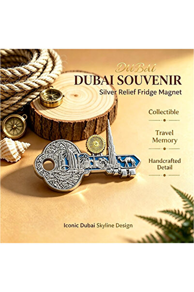 ARIANA Creative metal key-shaped Dubai souvenir fridge decoration, featuring ...