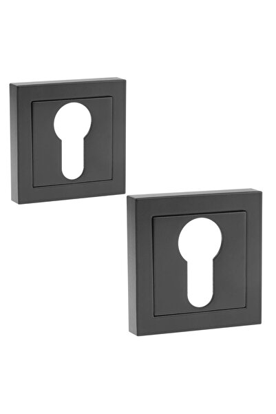 Kuchinox Rozetă pentru uși de interior, blocare WC, pătrată 52x52mm, negru ma...