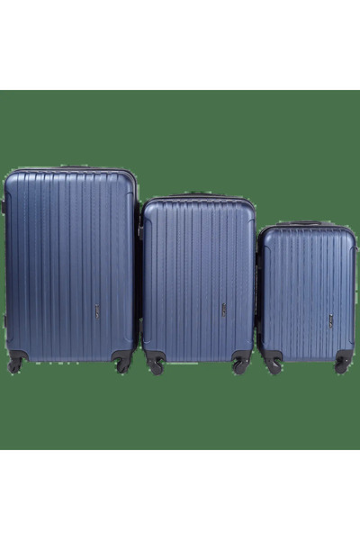 WINGS BRAND Set de 3 valize extensibile WINGS FLAMINGO ALBASTRE