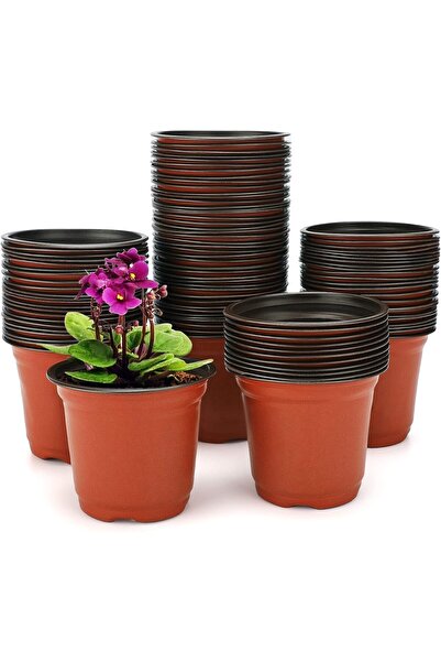 OtherMax Ghivece de plastic 10 cm, set 100 bucăți pentru legume, flori, plant...
