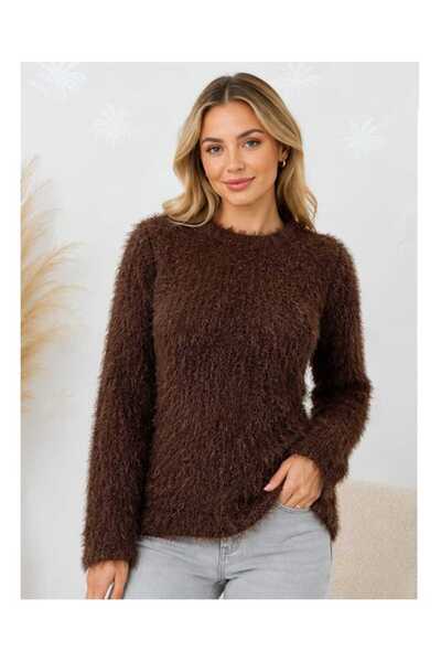 ASEZ BUTİK ZERAFETİN ADRESİ Asez Boutique Women's Plush Fuzzy Knitwear Sweate...