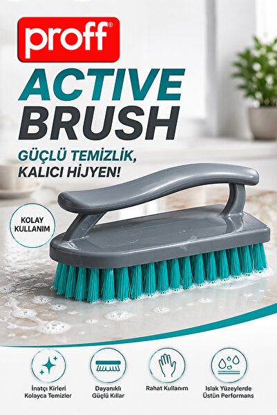 Proff Active Brush Durable Bathroom Kitchen Carpet and Surface Brush for Stub...