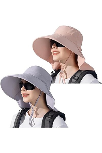 STARSTAR Women's sun hat - UV protection can be used in ponytails gray/pink
