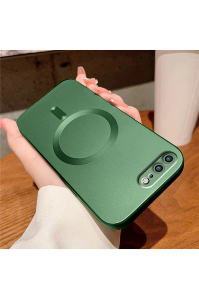 ucuc iPhone 7 Plus/8 Plus Uyumlu Kılıf Magsafe Özellikli Darbe Emici Yeşil Si...