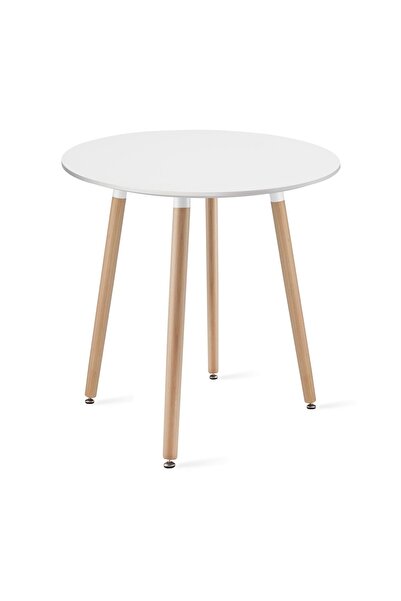Leobert Masă rotundă KAMI 60cm - Albă / Picioare