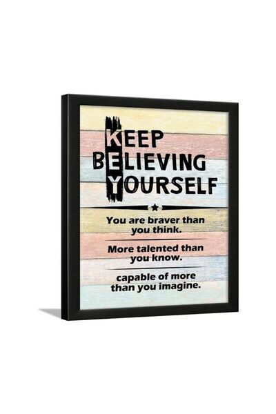 Generic Marketplace Engineered Wood-Inspirational Framed Posters Motivational...
