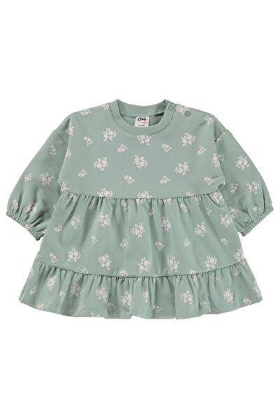 Civil Baby Floral Print Basic 6-18 Months Dress - Khaki